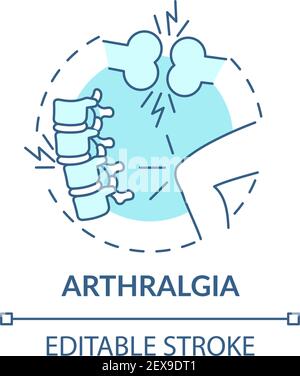 Arthralgia concept icon Stock Vector