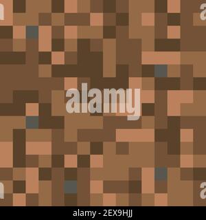 Pixel minecraft style land block background. Concept of game pixelated  seamless square beige material background. Vector illustration Stock Vector  Image & Art - Alamy