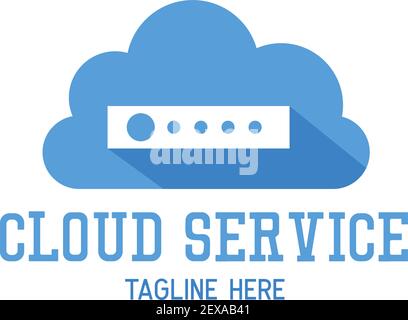 cloud storage service logo. vector illustration Stock Vector