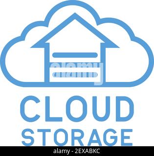 cloud storage service logo. vector illustration Stock Vector