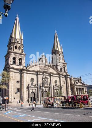 The beautiful Guadalajara Cathedral in the historic center, Guadalajara, Jalisco, Mexico Stock Photo