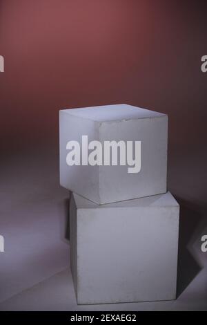 Abstract composition with two cubes Stock Photo