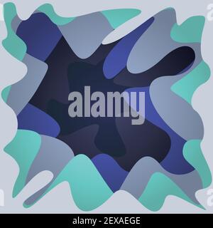 3d effect abstract background. Colorful cut out paper, vector design templates. EPS 10 Stock Vector