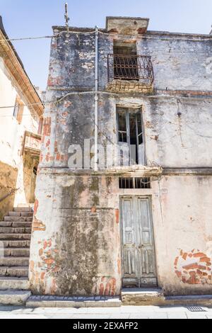 A derelict old building in Sardinia Stock Photo