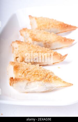 delicious hors doeuvres bite sized baked snacks Stock Photo