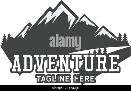 adventure logo with text space for your slogan / tag line isolated on white background, vector illustration Stock Vector