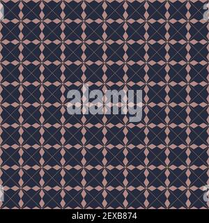 Four square petals geometrical flower seamless pattern Stock Vector