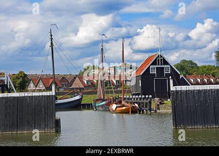 The Zuiderzee Museum, located on Wiedijk in the historic center of Enkhuizen, is a Dutch museum devoted to preserving the cultural heritage and maritime history from the old Zuiderzee region. The Netherlands , Dutch, North, Noord, Holland. Stock Photo