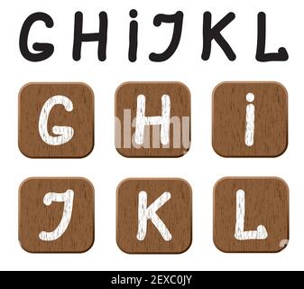 Hand drawn ABC letters set, isolated Stock Photo - Alamy
