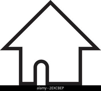 House icon vector symbol  in a flat color glyph pictogram illustration Stock Vector