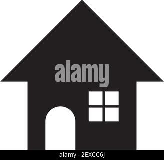 Home icon vector symbol in a flat color glyph pictogram illustration Stock Vector