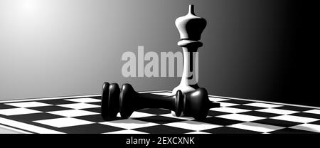 chess board wallpaper, surreal, 3d rendering Stock Illustration