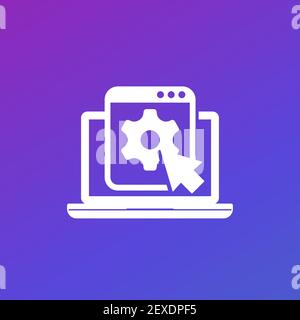 admin panel vector icon for web, apps Stock Vector