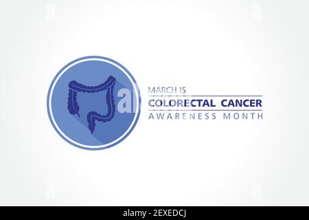 Vector illustration of Colorectal Cancer Awareness Month observed in March Every Year Stock Vector