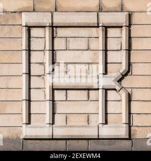 Large letter B composed of light clinker Stock Photo