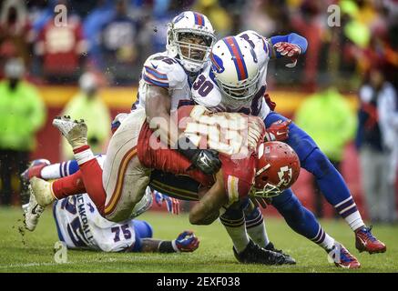 Buffalo Bills safety Bacarri Rambo warms up during an NFL football training  camp in Pittsford, N.Y., Saturday, July 29, 2017. (AP Photo/Adrian Kraus  Stock Photo - Alamy