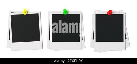 Isolated Photo Frames With Push Pin Stock Photo - Alamy