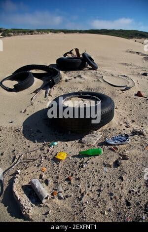 Litter and Waste Pollution Stock Photo