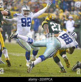 Dallas running back Eddie George escapes the grasp of a Detroit defender  during Cowboys-Lions game Oct. 31 in Irving, TX. The Cowboys defeated the  Lions 31-21. (UPI Photo/Ian Halperin Stock Photo 