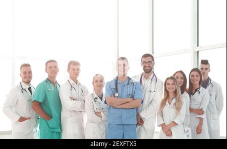 in full growth. group of medical professionals standing together Stock Photo