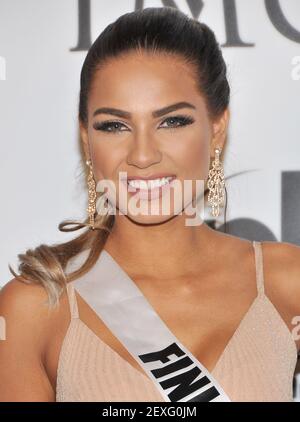 Miss Finland, Rosa-Maria Ryyti takes part in the Miss Universe