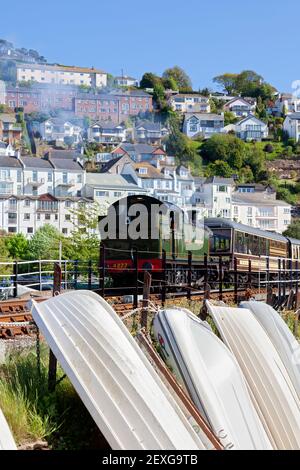 England, Devon, GWR Steam Locomotive No. 4277 'Hercules' departing Kingswear Station on the Dartmouth Steam Railway Stock Photo