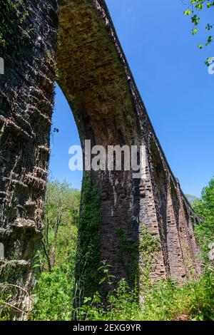 England, Devon, near Kingswear, Greenway Viaduct on the Dartmouth Steam Railway Stock Photo