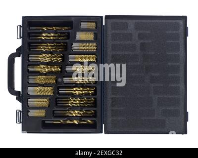 Briefcase of drill bits Stock Photo