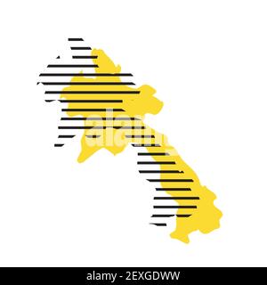 Laos - country silhouette Stock Vector