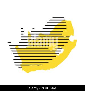 South Africa map silhouette icon. Editable vector Stock Vector Image ...