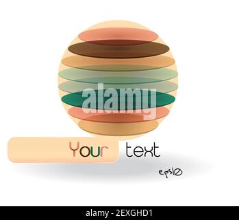 Multicolor glossy abstract logo. Stock Photo