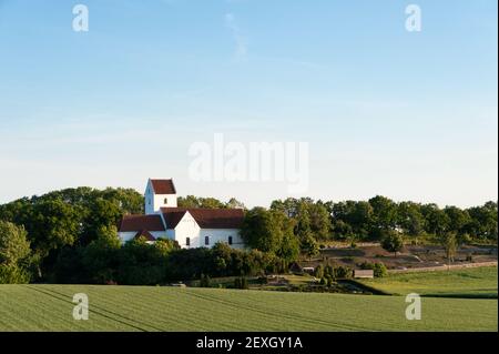 The medieval church of Humble, island Langeland, D Stock Photo