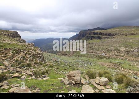 Sani Pass, Drakensberg Stock Photo