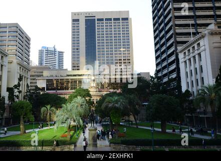 The Anzac Square & Memorial Galleries between Ann street and Adelaide street in Brisbane, Australia. Stock Photo