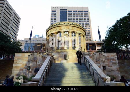 The Shrine of Remembrance is located in ANZAC Square, between Ann Street and Adelaide Street, in Brisbane, Queensland, Australia. Stock Photo