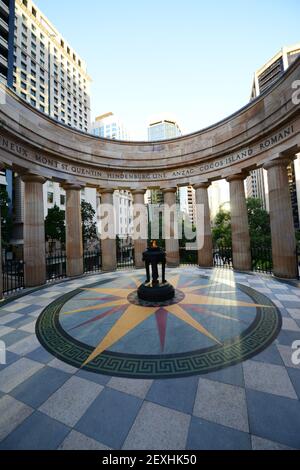 The Shrine of Remembrance is located in ANZAC Square, between Ann Street and Adelaide Street, in Brisbane, Queensland, Australia. Stock Photo