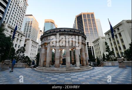 The Shrine of Remembrance is located in ANZAC Square, between Ann Street and Adelaide Street, in Brisbane, Queensland, Australia. Stock Photo