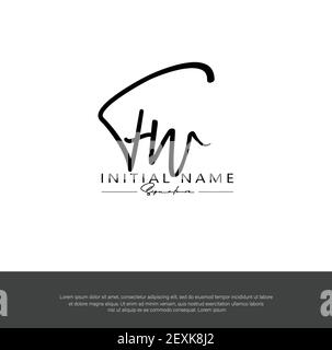 F W FW Initial letter handwriting and signature logo. Beauty vector initial logo .Fashion, boutique, floral and botanical Stock Vector