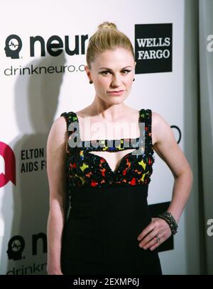 Anna Paquin arrives at the 22nd Annual Elton John AIDS Foundation's Oscar viewing party held on March 2nd, 2014 in West Hollywood, California. (Photo by Milla Cochran/Sipa USA)