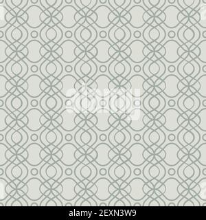 A seamless retro pattern with dots intertwined with lines. Stock Vector
