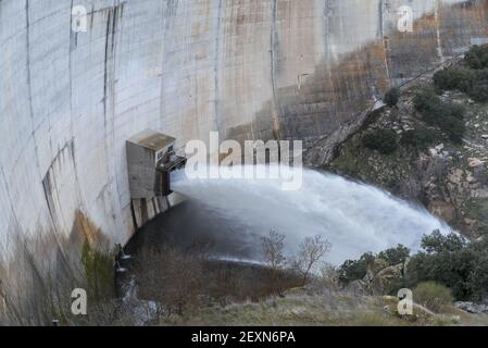 A shot of Las Cogotas Reservoir, Mingorria, Avila, Castilla-Leon, Spain Stock Photo