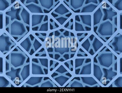 Layered Islamic Geometric Pattern Background Stock Photo