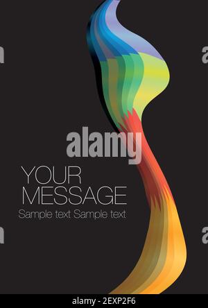 Colorful wave layout design with own area for own text. Vector illustration. Stock Vector
