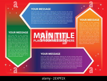 Layout design for progress circle with different colors. Vector illustration. Stock Vector