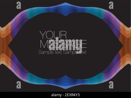 Colorful wave layout design with own area for own text. Vector illustration. Stock Vector