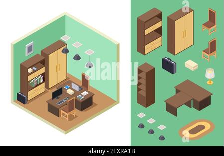 Isometric Office chairs Stock Vector Image & Art - Alamy