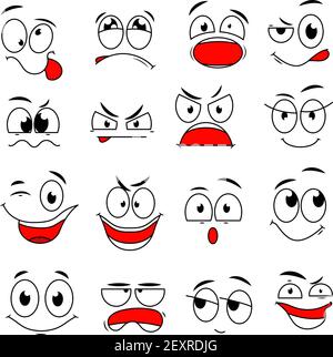 Cartoon mouths. Facial expression surprised mouth with teeth shock shouting  smiling and biting lip vector illustration Stock Vector Image & Art - Alamy