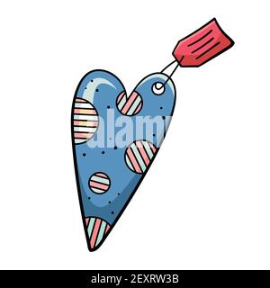 Doodle of beautiful heart illustrations. Valentine card. Template for the design. Stock Vector