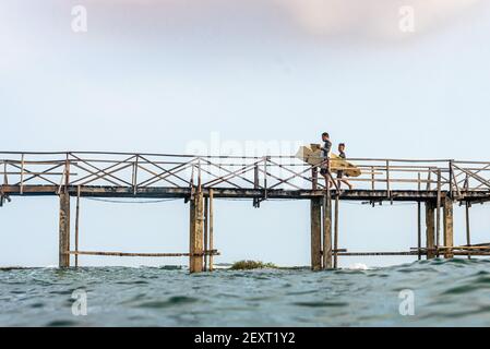 Cloud 9 Cloud9 Tower Surf Spot Siargao Island The Philippines Stock Photo