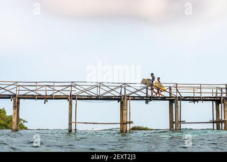 Cloud 9 Cloud9 Tower Surf Spot Siargao Island The Philippines Stock Photo